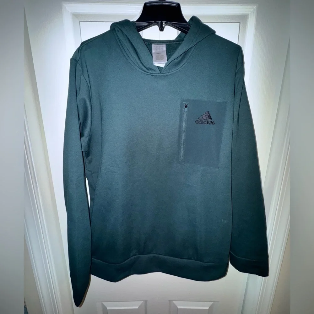 Adidas Green Hoodie with Chest Pocket